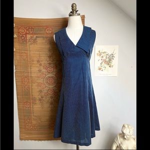1970’s Rockabilly Swiss Dot Dress with Flat Chelsea Collar